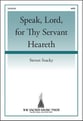 Speak, Lord, for Thy Servant Heareth SATB choral sheet music cover